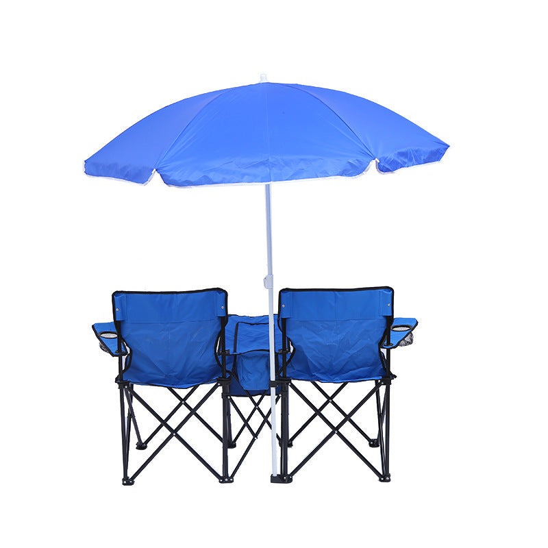 Chaise pliante portable double pour camping extérieur