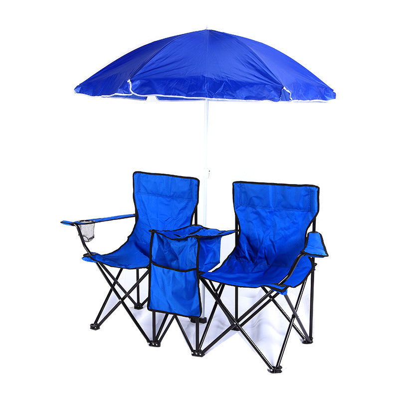 Chaise pliante portable double pour camping extérieur
