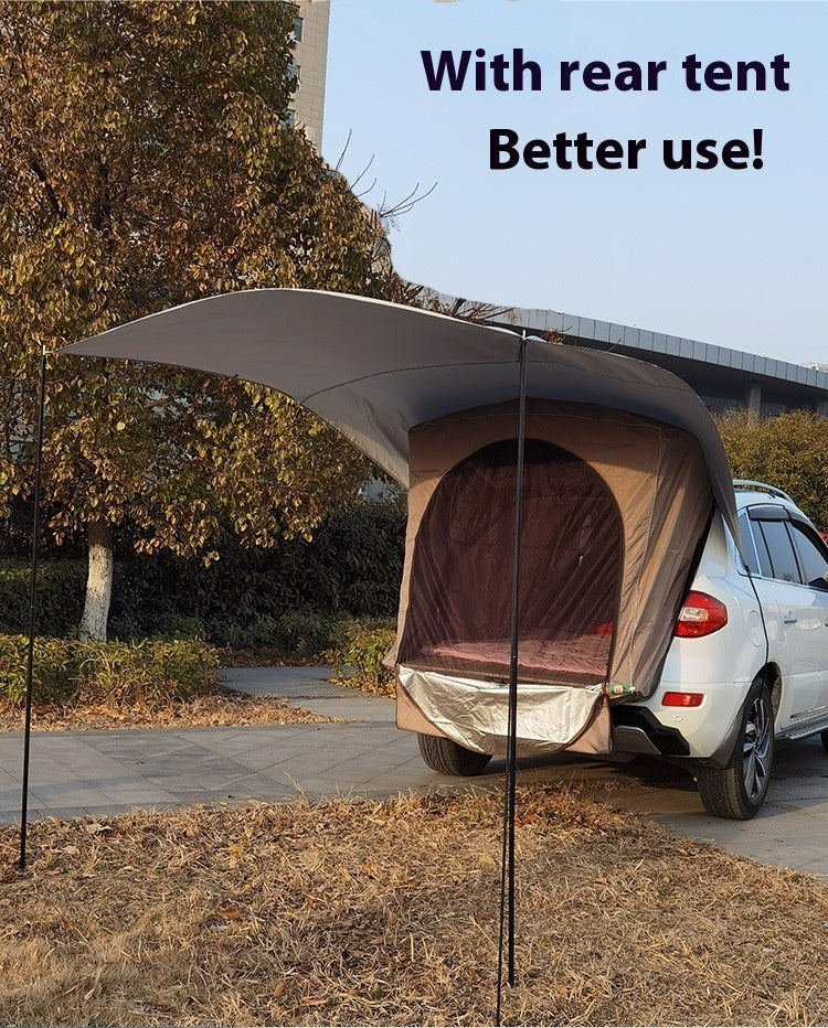 Tente de camping avec auvent pour coffre de voiture