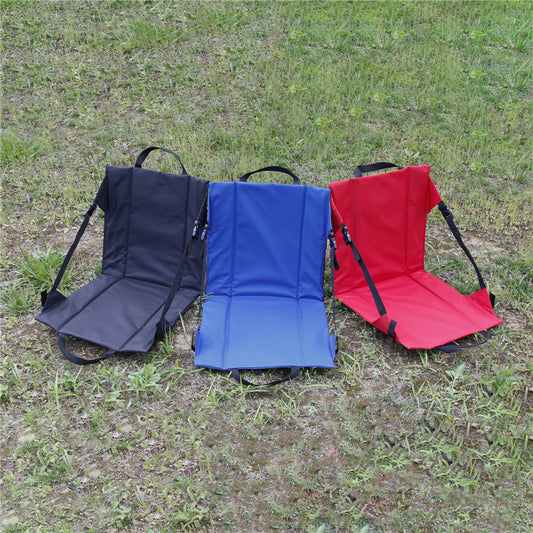Chaise pliante portable pour camping, voyage, avec dossier, imperméable pour la plage, coussin de loisirs pour barbecue