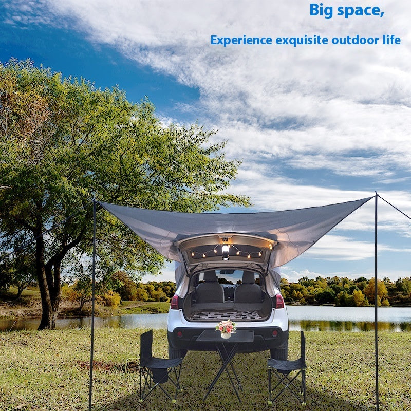 Tente de camping avec auvent pour coffre de voiture