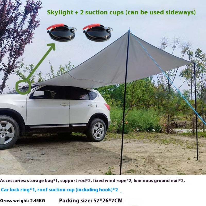 Tente de camping avec auvent pour coffre de voiture