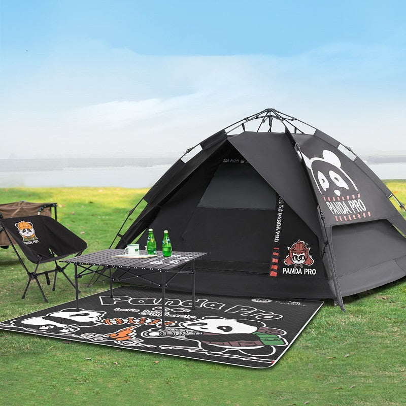 Tente de camping extérieure pliable double, épaissie, imperméable, à ouverture automatique rapide – idéale pour les aventures en pleine nature