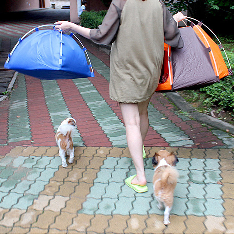 Tente de camping intérieure et extérieure pour animaux de compagnie, niche pour petit chien et chat, protection solaire, niche portable et pliable pour chiots et chats, lit de couchage pour chien