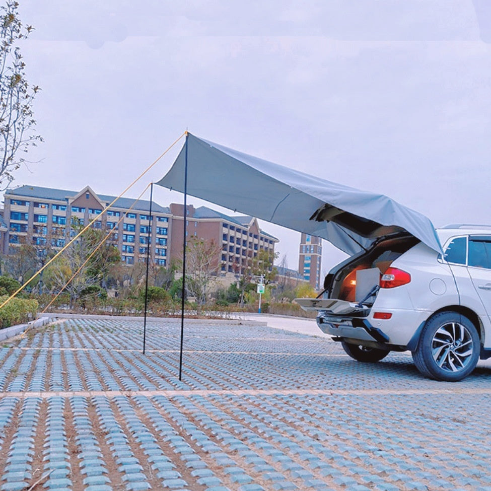 Tente de camping avec auvent pour coffre de voiture