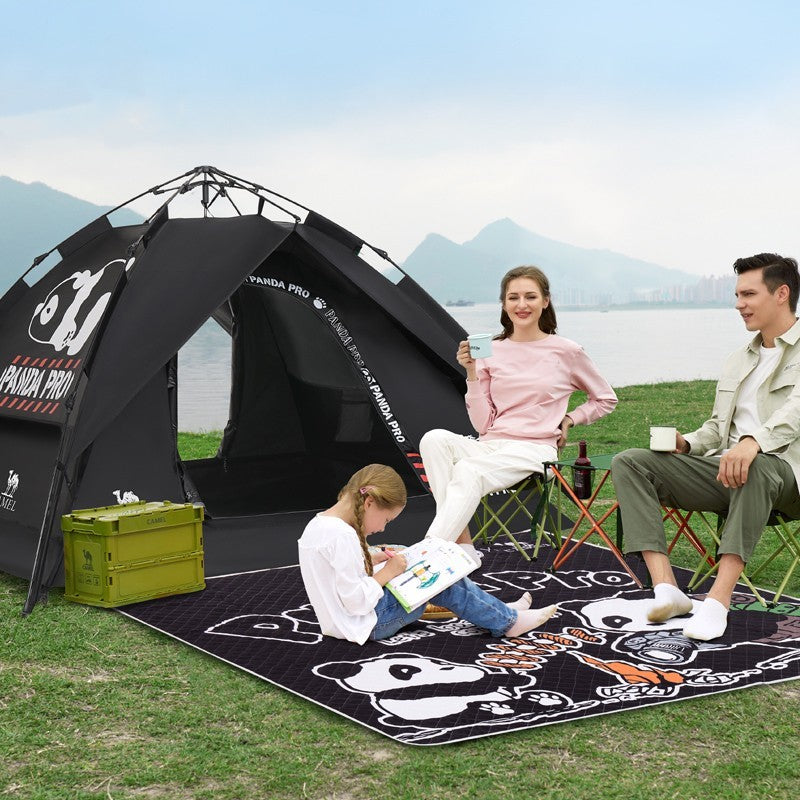 Tente de camping extérieure pliable double, épaissie, imperméable, à ouverture automatique rapide – idéale pour les aventures en pleine nature