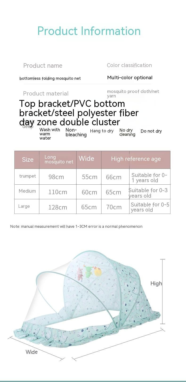 Moustiquaire pliable pour bébé parfait pour le camping et plein air