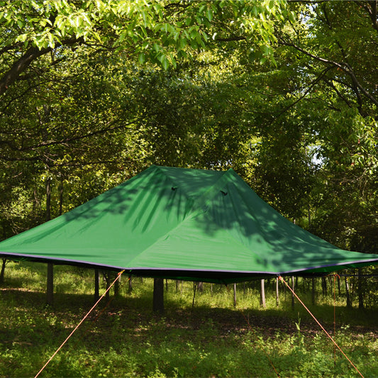 Tente suspendue pour camping en road trip – Hamac avec moustiquaire, imperméable, ultraléger, avec arceaux en aluminium, à accrocher entre les arbres