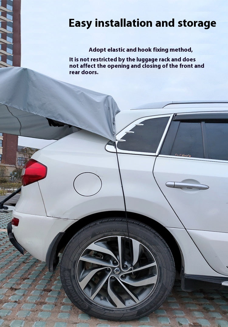 Tente de camping avec auvent pour coffre de voiture