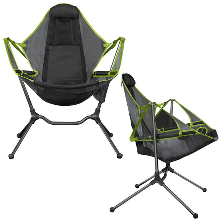 Chaise à bascule de camping extérieur, chaises pliantes portables