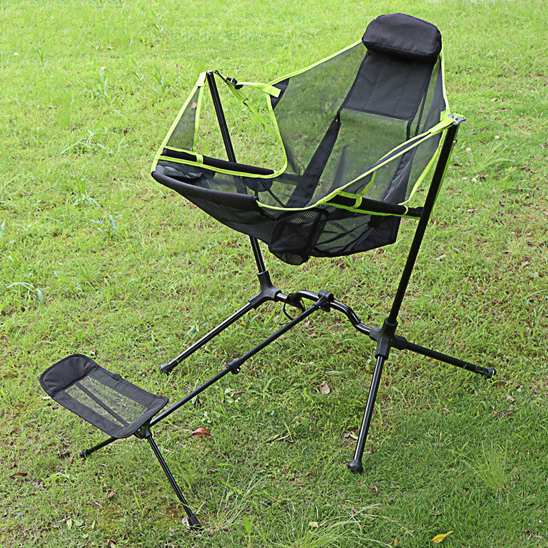 Chaise à bascule de camping extérieur, chaises pliantes portables